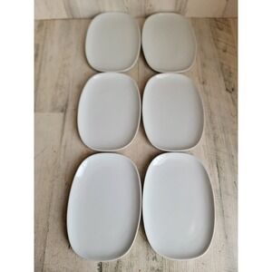 Crate Barrel oblong white porcelain small plate rectangle set kitchen home‎